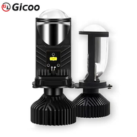 GICOO Y9 80W 16000LM 12V Nouveau 6000K Éclairage automobile Ampoules de projecteur LED H4 Canbus Phare de voiture à faisceau haut/bas