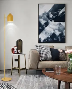 lámpara de tubo led Suppliers-La sala de estar al aire libre recargable de cristal pie arco de tubo led curvada moderna lámpara de piso