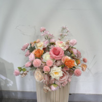 Arche de fleurs artificielles en soie pour décoration de mariage, centre de table, fête, événement, vente en gros