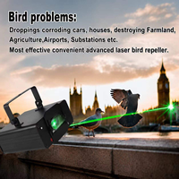 Répulsif à oiseaux laser industriel, dispositif laser rouge et vert avec télécommande RF et minuterie, dispositif de dissuasion laser pour oiseaux, dispositifs d'éloignement des oiseaux