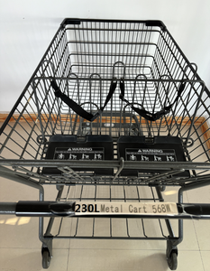 Chariot d'épicerie de style américain 568W avec 2 sièges pour enfants Chariot d'épicerie de grande taille 230L 568W Chariots d'épicerie - Product Image 5