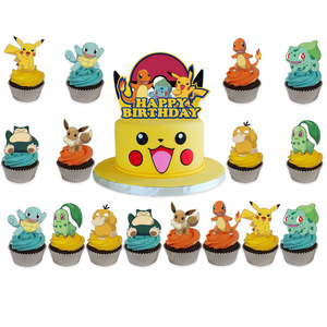 Nouvelles décorations de fête sur le thème d'<span class=keywords><strong>anniversaire</strong></span> <span class=keywords><strong>Pikachu</strong></span> pour enfants, ensembles de ballons, bannières et décorations de gâteau Pocket Elf - Product Image 6