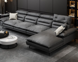 Sofá en Forma de L Moderno y Minimalista, Tapizado en Tela, Relleno de Látex Blanco, Ultra Suave y Grueso, Sofá de Tela Tecnológica de Lujo Nórdico para Sala de Estar - Product Image 5