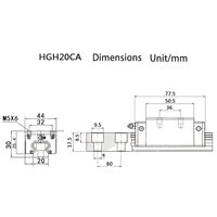 ThgivingStore HGH20CA HGR20 Riel Deslizante Lineal y Bloques de Rodamientos, Piezas CNC Hechas en China