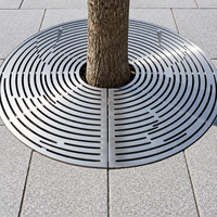Grilles circulaires personnalisées pour arbres d'extérieur, grilles métalliques pour arbres de trottoir, canal de drainage en acier inoxydable