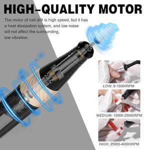 Machine à ongles portable 0-40000 tr/min, outil de manucure électrique sans balais avec écran pour salon et usage domestique - Product Image 4