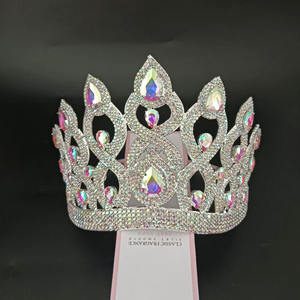 Couronne de reine de beauté de scène, grande couronne de reine, diadème de cristal, couronne de championne de concours de beauté - Product Image 4
