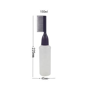 La bottiglia molle di plastica di compressione del pe 150ML con la testa del pettine dei pp per le tinture dei capelli di stimolazione dei capelli di rogaine del salone di parrucchiere con pettine - Product Image 2