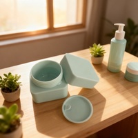 Pot en plastique PP de couleur mate pour crème pour le visage, avec couvercle à visser, anti-fuite, récipient cosmétique vide pour l'emballage des soins de la peau