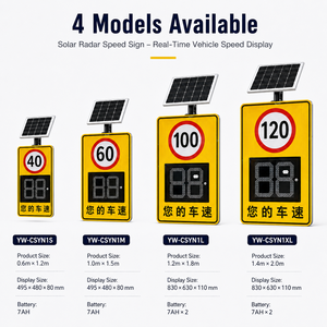 Panneau de signalisation de vitesse radar à énergie solaire, affichage LED de la vitesse des véhicules, panneau d'avertissement routier IP65 pour la sécurité routière - Product Image 4