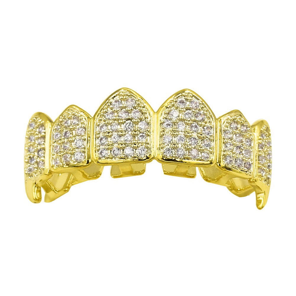 Gold monochrome upper teeth
