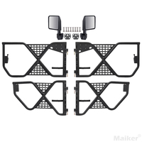 Demi-portes tubulaires tactiques style Maiker X avec rétroviseur latéral pour Jeep Wrangler JL Gladiator JT Accessoires