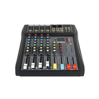 Console de mixage audio ELM AT-40S 4 canaux avec effets métalliques, Bluetooth, pour la musique à domicile, le karaoké, le KTV, interface USB stéréo professionnelle