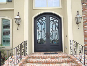 Puerta de Hierro y Vidrio de Diseño Francés Personalizada, Tipo Push-Pull, para Escuelas, Hoteles, Apartamentos y Villas, con Soporte Técnico en Línea - Product Image 2