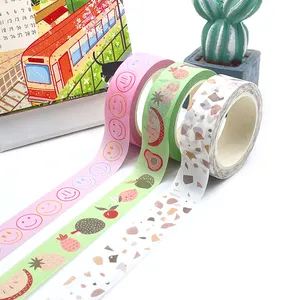 Custom Printed Personalized Design Kawaii Cute Tape Wholesale Purchase Decorated Japanese Custom Washi Tape