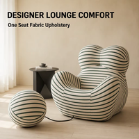 Fauteuil paresseux personnalisé de luxe pour la maison, style moderne, confortable pour le salon et le balcon, revêtement en tissu