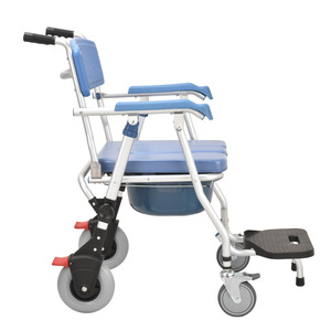 Chaise de toilette Awesomeshower avec roulettes, capacité de 250 kg, pour personnes âgées et handicapées, équipement de sécurité pour la salle de bain - Product Image 3