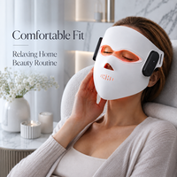Masque facial LED de photobiomodulation en gros, thérapie LED 630nm 850nm, masques faciaux à lumière rouge et bleue
