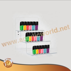 Support de présentation de parfum en acrylique transparent personnalisé, présentoir de comptoir à 2 niveaux pour la vente au détail de parfums et de cosmétiques - Product Image 3