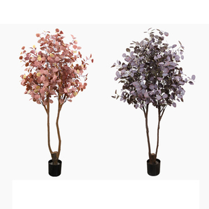 Plantes artificielles nordiques en eucalyptus, décorations d'arbre en pot pour salon, décoration de mariage moderne, en PE et PVC - Product Image 3