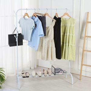 जानको हल्के सिंगल टियर रैक फर्श खड़े बहुक्रियाशील लोहे के पाइप कपड़े रैक - Product Image 6