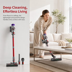 PV26 Cordless <b>Stick</b> Vacuum Cleaner 40Kpa Suction Dust Detection <b>LED</b> for Home Carpet Pet Hair - Product Image 3