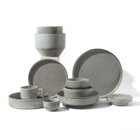 DXC Vente en gros d'usine Assiettes à soupe en céramique rustique japonaise Ensembles de bols Vaisselle de service en porcelaine Vaisselle de table pour restaurant