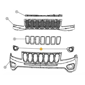 Bisel de Luz Antiniebla Delantera para Jeep Compass 2011-2017 68109871AA 68109870AA Cubierta de Plástico con Clip - Product Image 4