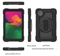 Housse de protection anti-chute pour tablette Xiaomi Redmi Pad SE 4G 8,7 pouces avec protection à 360° °   Support rotatif, sangles d'épaule et de main