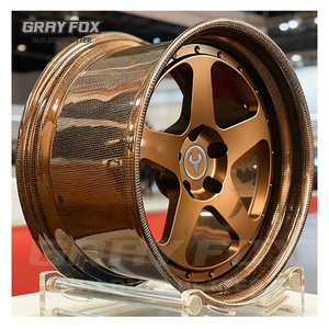 Grayfox Tùy Chỉnh Màu Đen Sợi <span class=keywords><strong>Carbon</strong></span> 17-24 Inch 5x112 5x114.3 5x120 Giả Mạo Hiệu Suất Cao Hành Khách Xe Bánh Xe Cho Vossen - Product Image 2