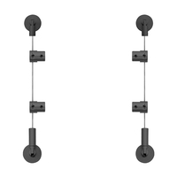 Kit de clips de câble magnétiques Accessoires de plafond à broche d'éclairage Suspension de câble métallique Réglage lisse Pince de câble en zinc plaqué