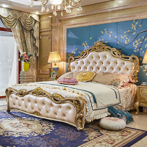 <span class=keywords><strong>Letto</strong></span> <span class=keywords><strong>Matrimoniale</strong></span> in Stile Europeo con Pannelli in Legno Intagliato e Rivestimento in Pelle, Colore <span class=keywords><strong>Oro</strong></span> Champagne, per Camera da <span class=keywords><strong>Letto</strong></span> Principale, 1500x2000mm 1800x2000mm, <span class=keywords><strong>Letto</strong></span> Nuziale Principessa - Product Image 5