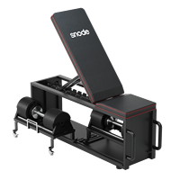 Snode Banc de musculation multifonctionnel 4-en-1 pliable et réglable avec espace de rangement intégré pour petite salle de sport à domicile