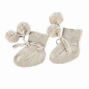 Wholesale Designer High Quality New Born Custom Winter <b>Cute</b> Baby Girl Knitted <b>Sock</b> Shoes - Product Image 1