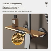 Ensemble de douche mural finition chromée, système de douche pluie haute pression, douchette à main, jet de massage, valve en céramique, utilisation hôtelière moderne