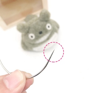 Alta calidad curva enhebrador aguja de coser en forma de C <span class=keywords><strong>agujas</strong></span> curvadas de cuero y tejido de cabello - Product Image 4