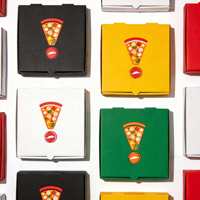 Boîte à pizza personnalisée en matériaux recyclés, carton ondulé gaufré de 7 à 18 pouces avec doublure en éponge, pour sushis, chewing-gum et aliments pour animaux de compagnie