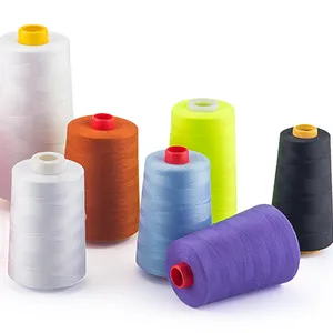 OEM異なるカラフルな100% ナイロン素材ポリエステル織り目加工工業用ミシン糸