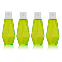 Bouteille de shampooing cylindrique en plastique PET blanc translucide avec bouchon doseur gradué, ouverture facile, logo personnalisé, capacité 200 ml/500 ml