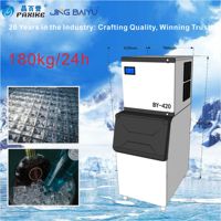 Máquina Comercial para Hacer Hielo en Cubos, 180 kg, Refrigerada por Aire, Acero Inoxidable, Fabricante de Bloques de Hielo Transparentes, Reclutando Agentes Globales