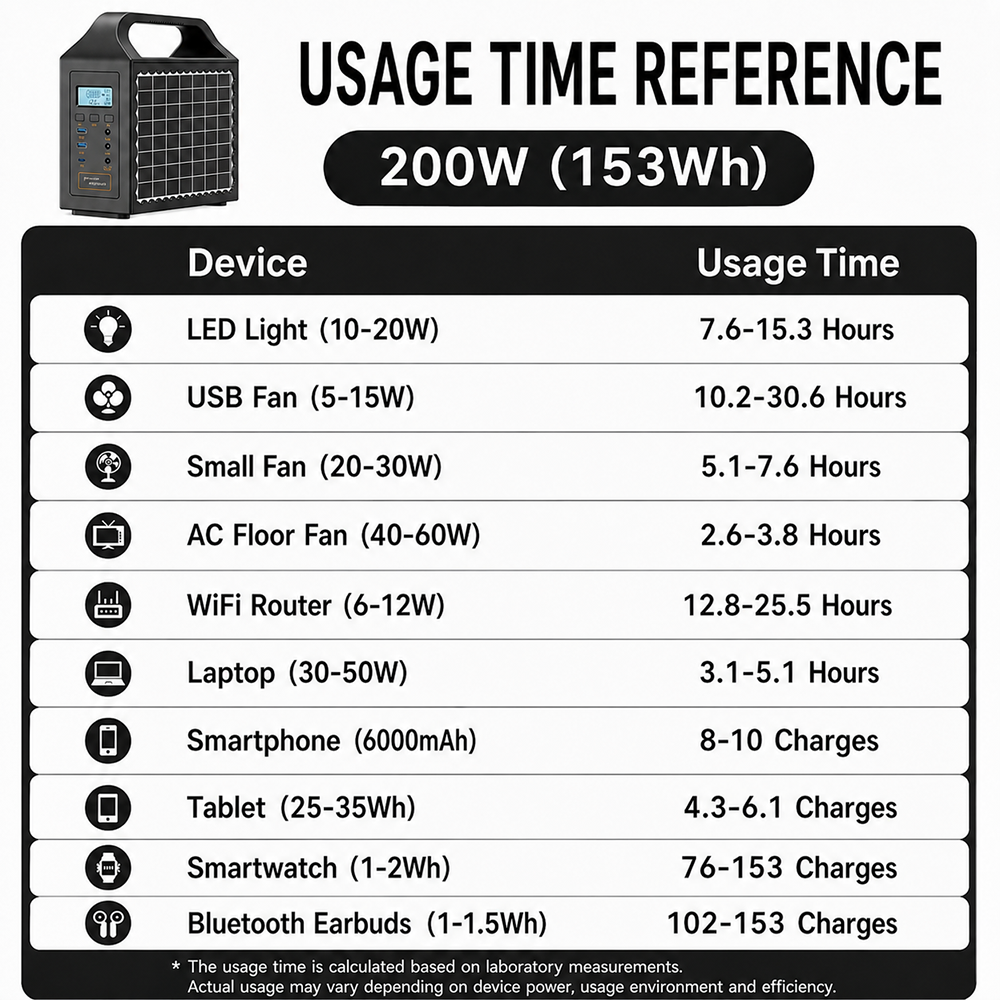 Foldable Solar Panel Power Station 200W 153Wh LiFePO4 Portable Battery Generator 12V DC Output 50/60Hz DT-200W02S Outdoor · image 4