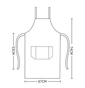 Tablier de chef réglable en toile de coton avec logo, pour cuisine, protection des jambes, personnalisable, pour radiographies - Product Image 2