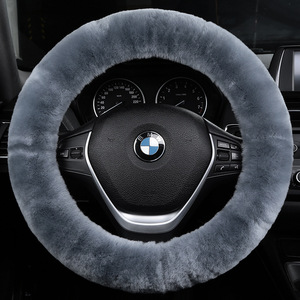 Xiantong Pure Australian Wool Winter Short Plush Car Steering Wheel Cover Cute New Style Fitment Universal Made China for - Product Image 3