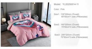Cổ phiếu bán buôn 3pcs thoải mái Polyester 400TC Duvet cover Set 5D kỹ thuật số tim in cổ điển bộ đồ giường cho home & khách sạn - Product Image 4