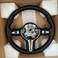 Volant de voiture en cuir noir en stock pour BMW F01 F02 F07 F30 F31 F10 F12 F15 F16 F34 F35 F36 F20 F22 F25 F32 F90 M3 M4 M5
