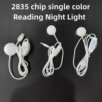 Blanc chaud DC5V 3W USB LED Lumières 2835 Puce Couleur Unique Lecture Veilleuse Bureau Livre Tablette Lampe Interrupteur Câble D'alimentation Dimmable