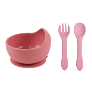 Juego de 3 Platos de Silicona para Bebé con Succión, Libres de BPA, con Cuchara y Tenedor - Product Image 2