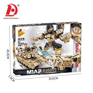 Jouets de construction de robots transformables en char militaire M1A2, 810 pièces, ensemble de briques mécha de l'armée <span class=keywords><strong>2</strong></span> en 1 avec soldat, jouet éducatif DIY - Product Image 6