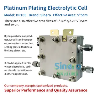 High Quality Platinum Plating Electrolytic Cell For PEM Water Electrolysis DP105 Customizable