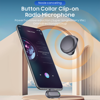 Microphone sans fil à revers à bouton-pression, couplage rapide, suppression du bruit, pour l'enregistrement de podcasts YouTube
